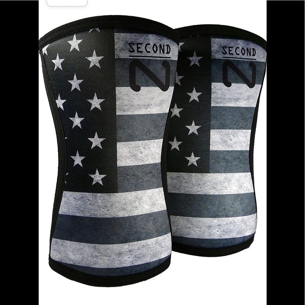 Second Nature Knee Sleeves 7mm Support for Weightlifting, Powerlifting & Squats